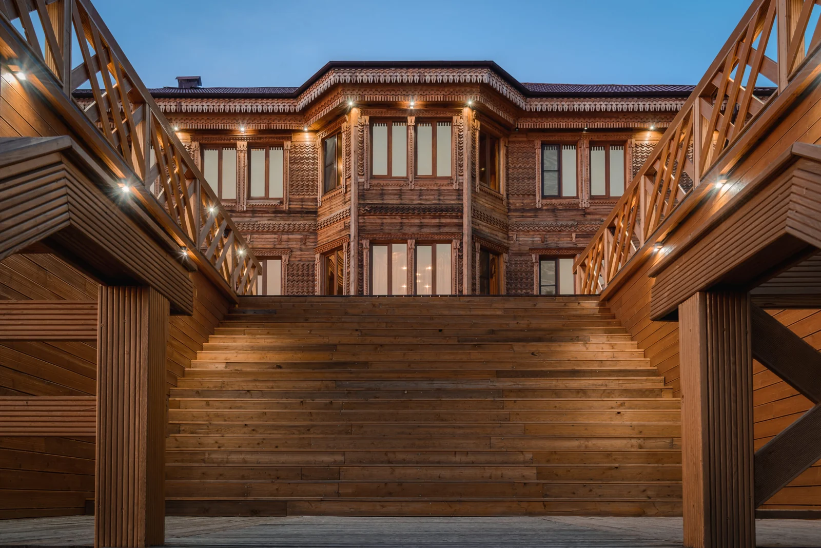 Official photography of Luxe in Padun, 62 Naberezhnaya Street, showing this hotel’s own grounds.