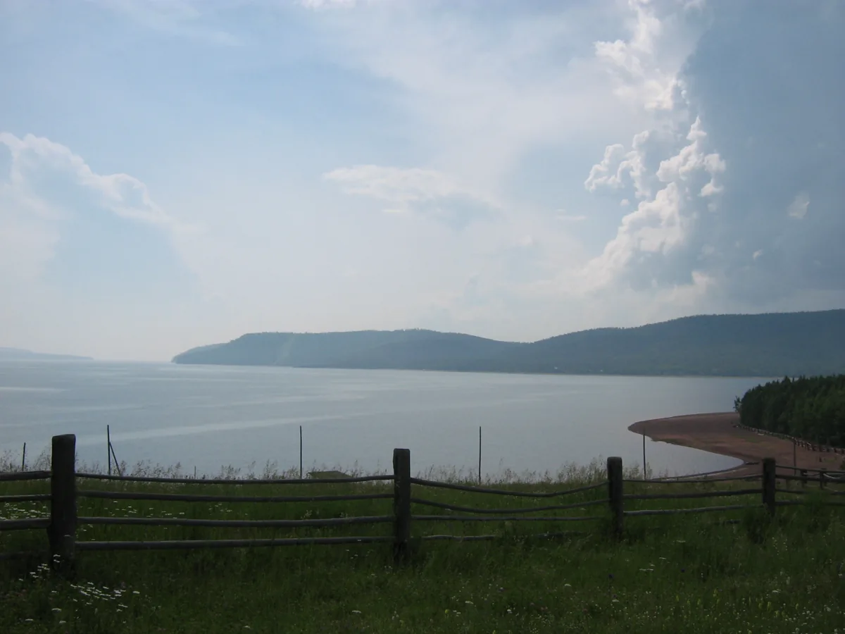 6 July 2007. A view of Bratsk Reservoir in Bratsk District. The source caption does not identify the precise location.